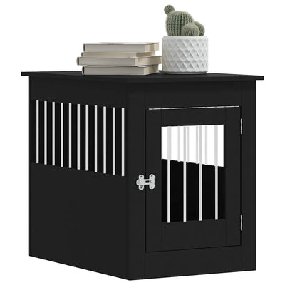 Dog Crate Furniture Black 55X80X68cm