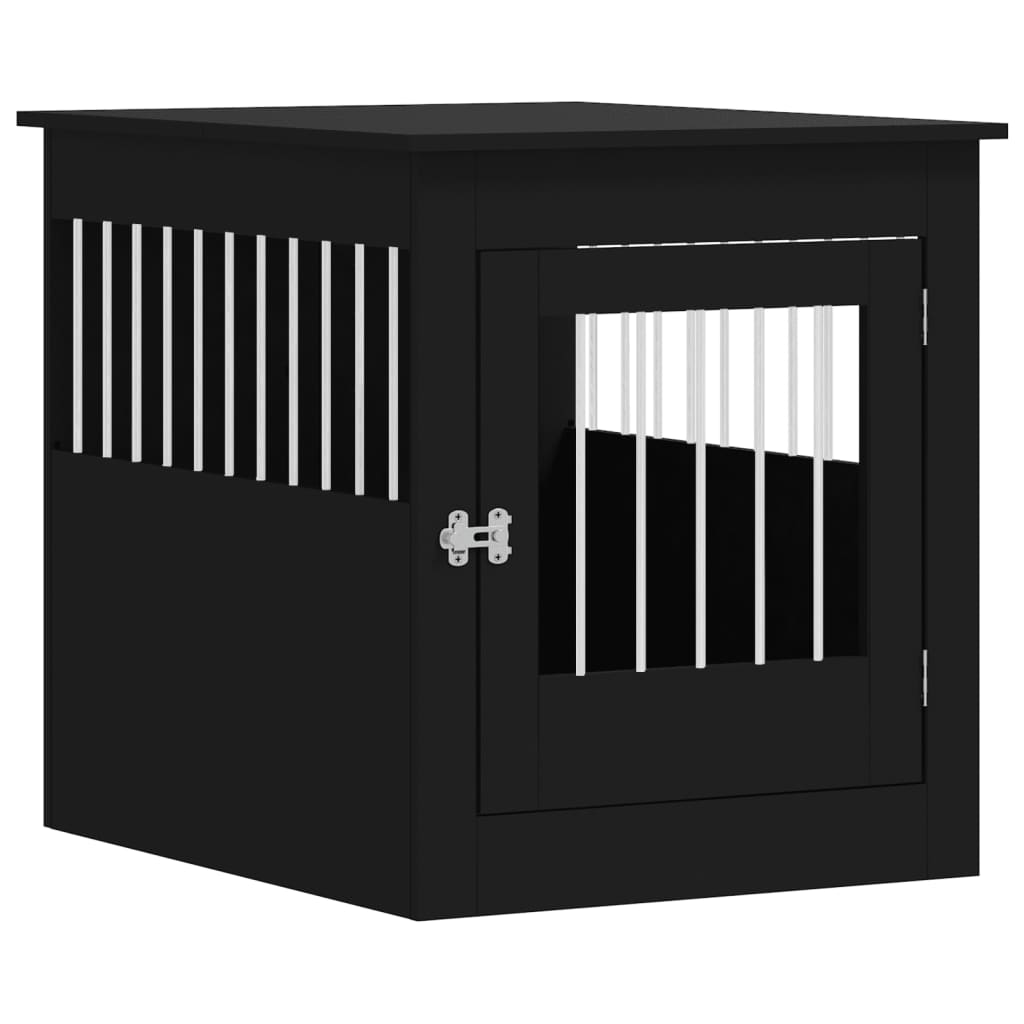 Andala Pets Dog Crate Furniture Black 64.5x80x71 cm Engineered Wood