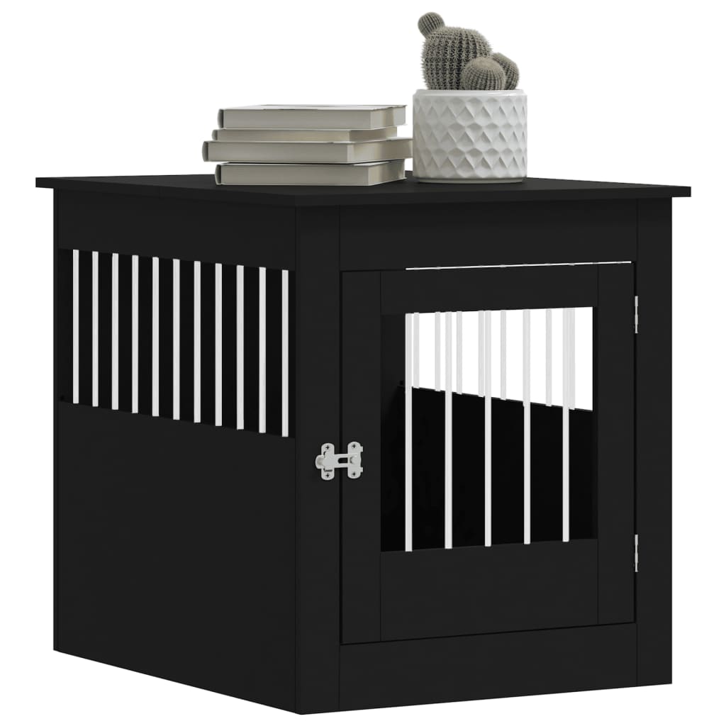 Dog Crate Furniture Black 64.5X80X71cm