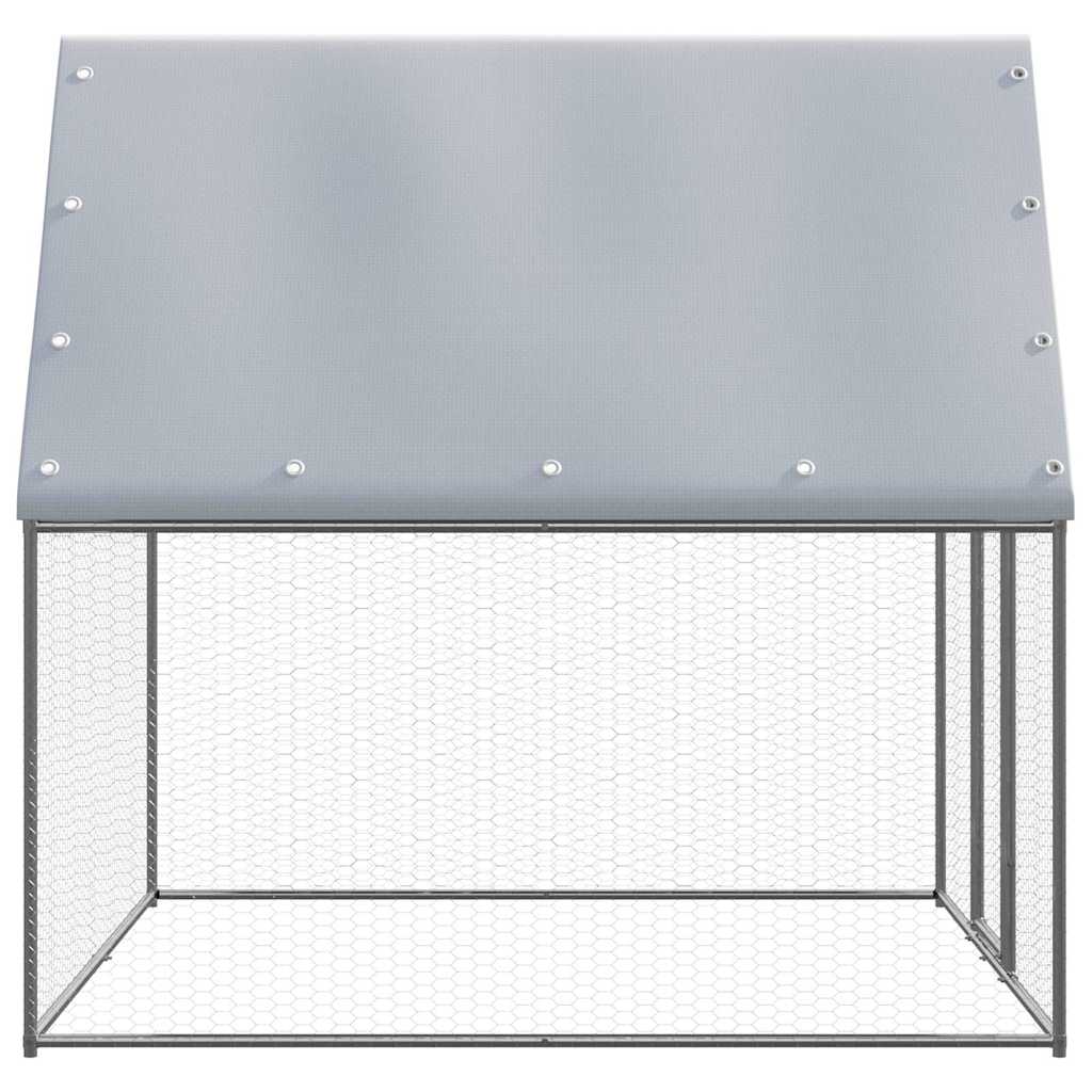 Chicken Coop Silver And Grey 2X2X2 M