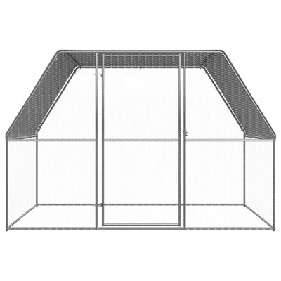 Andala Pets Chicken Cage Silver and Grey 3x2x2 m Galvanised Steel