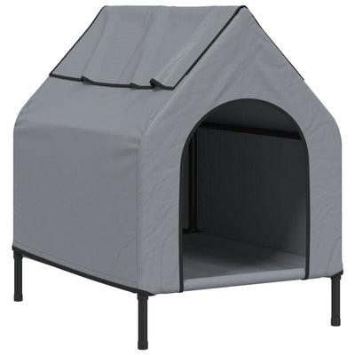 Andala Pets Dog House Light Grey Oxford Fabric and Steel