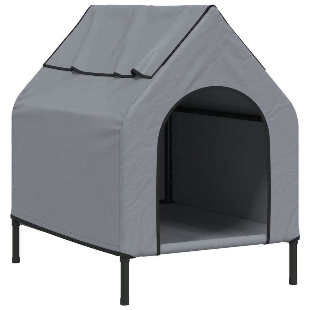 Andala Pets Dog House Light Grey Oxford Fabric and Steel