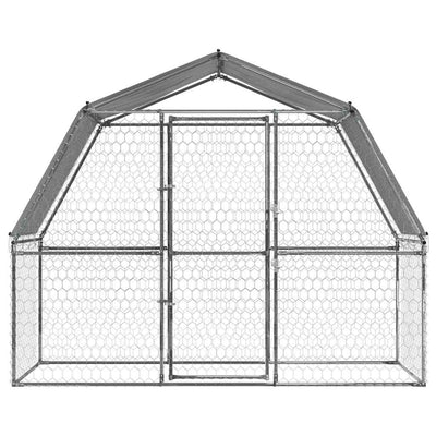 Dog Cages 2 Pcs With Roof And Door Silver