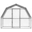 Dog Cages 2 Pcs With Roof And Door Silver