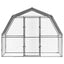 Chicken Coop With Roof And Door Silver