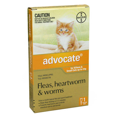 Advocate Flea Heartworm And Worm Treatment For Cats 4kg Purple 1 Pack