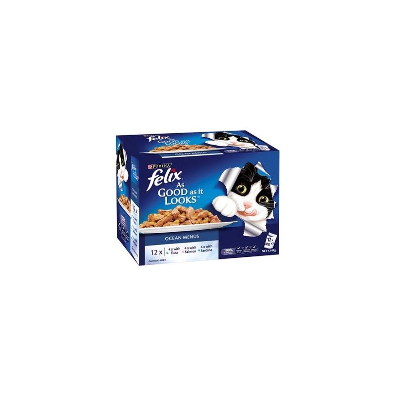 Felix As Good As It Looks Ocean Menus In Jelly Wet Cat Food 12X85g