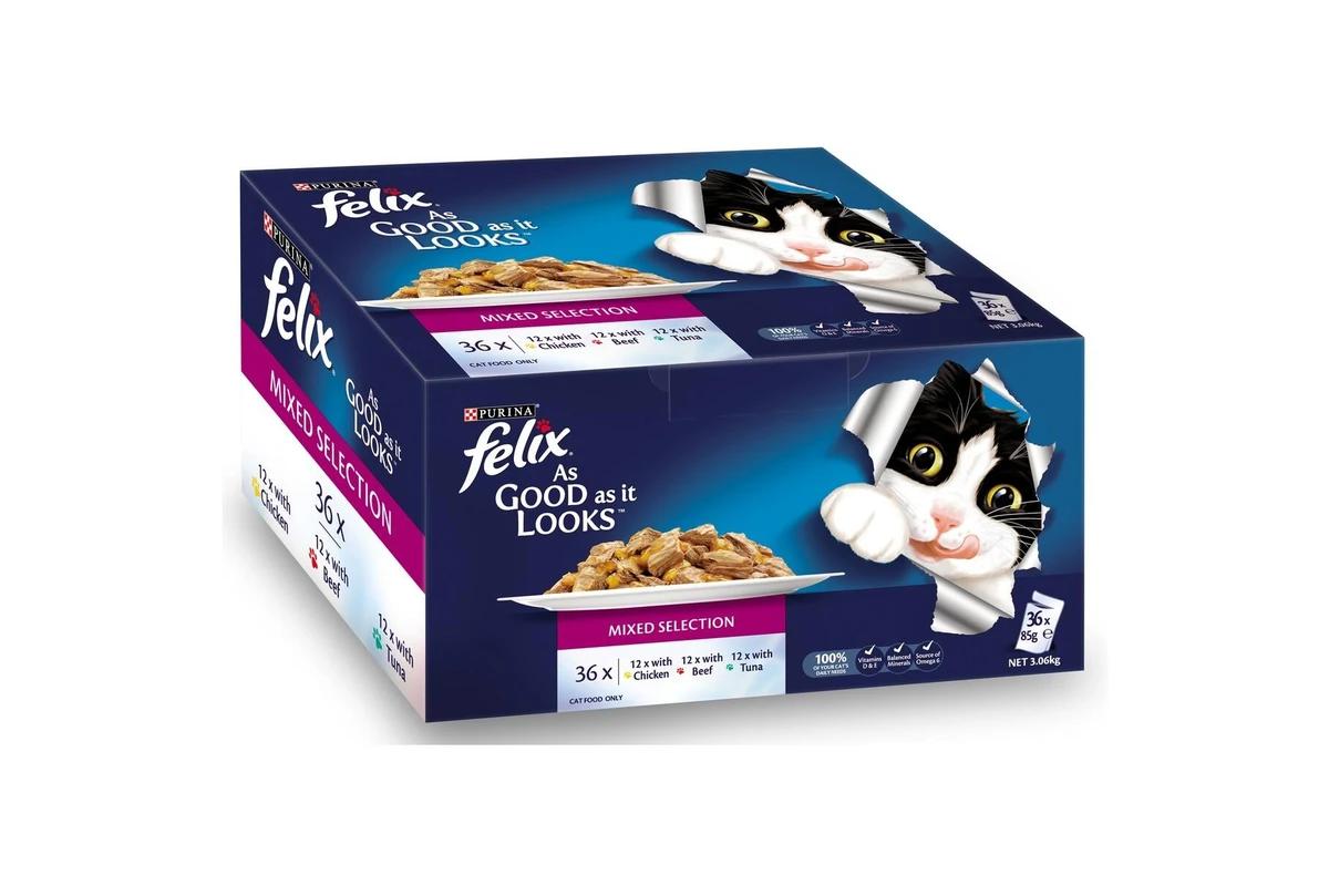 Felix As Good As It Looks Mixed Selection Wet Cat Food 36X85g