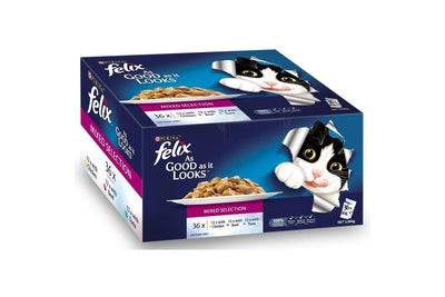Felix As Good As It Looks Mixed Selection Wet Cat Food 36X85g