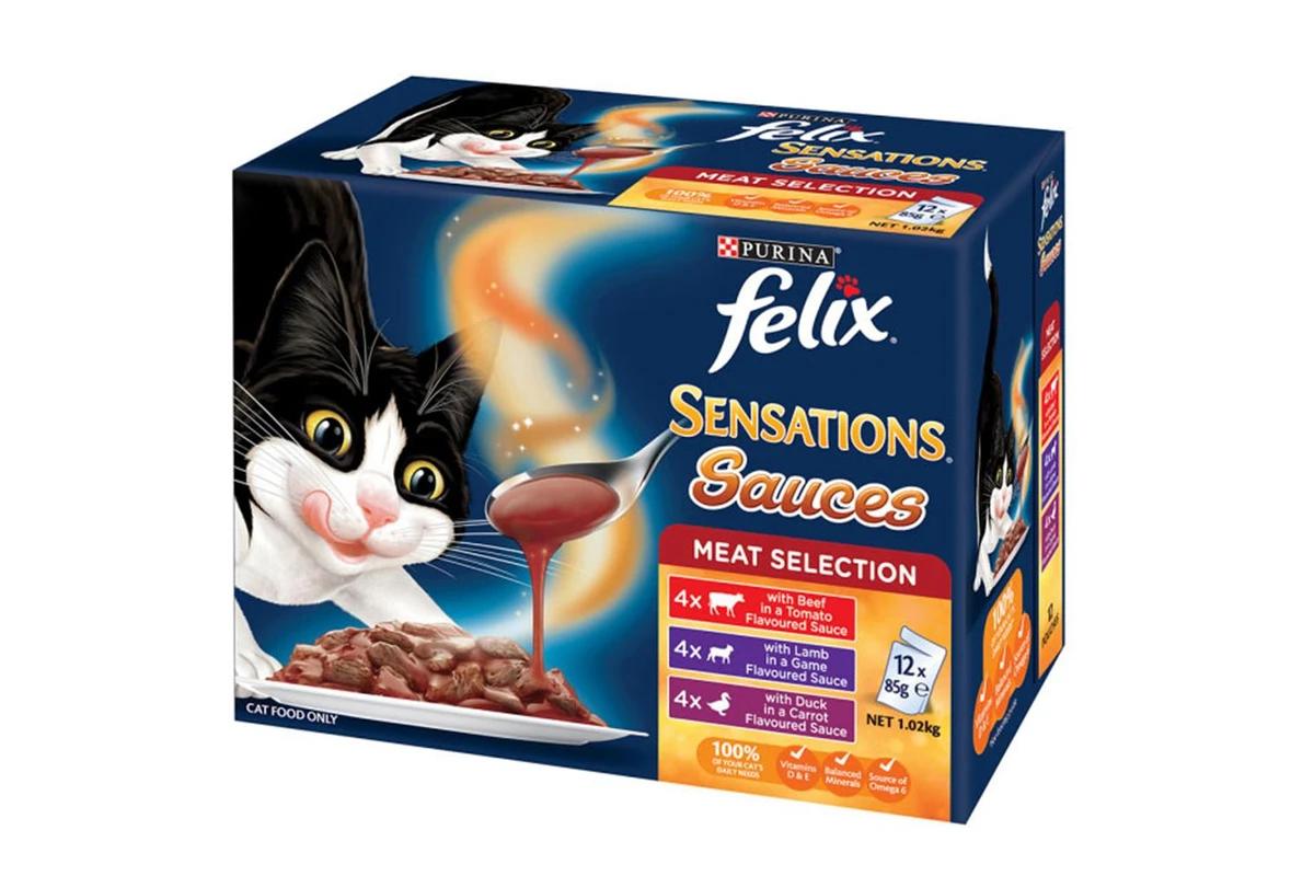 Felix Sensations Sauces Meat Selection Wet Cat Food 12X85g