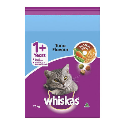 Whiskas Adult 1 Plus Year Tuna Dry Cat Food 12kg