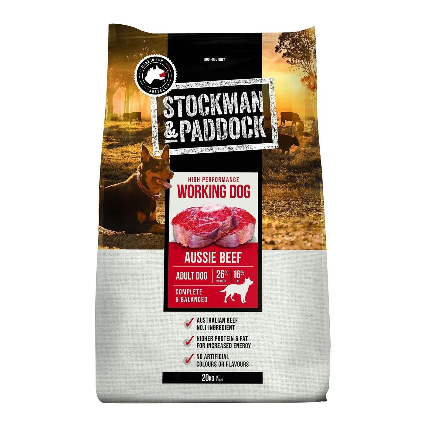 Stockman And Paddock Working Dog Beef Dry Dog Food 20kg