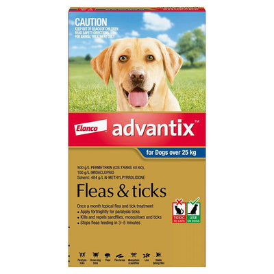 Advantix For Extra Large Dogs Over 25kg (Blue) 6 Pack