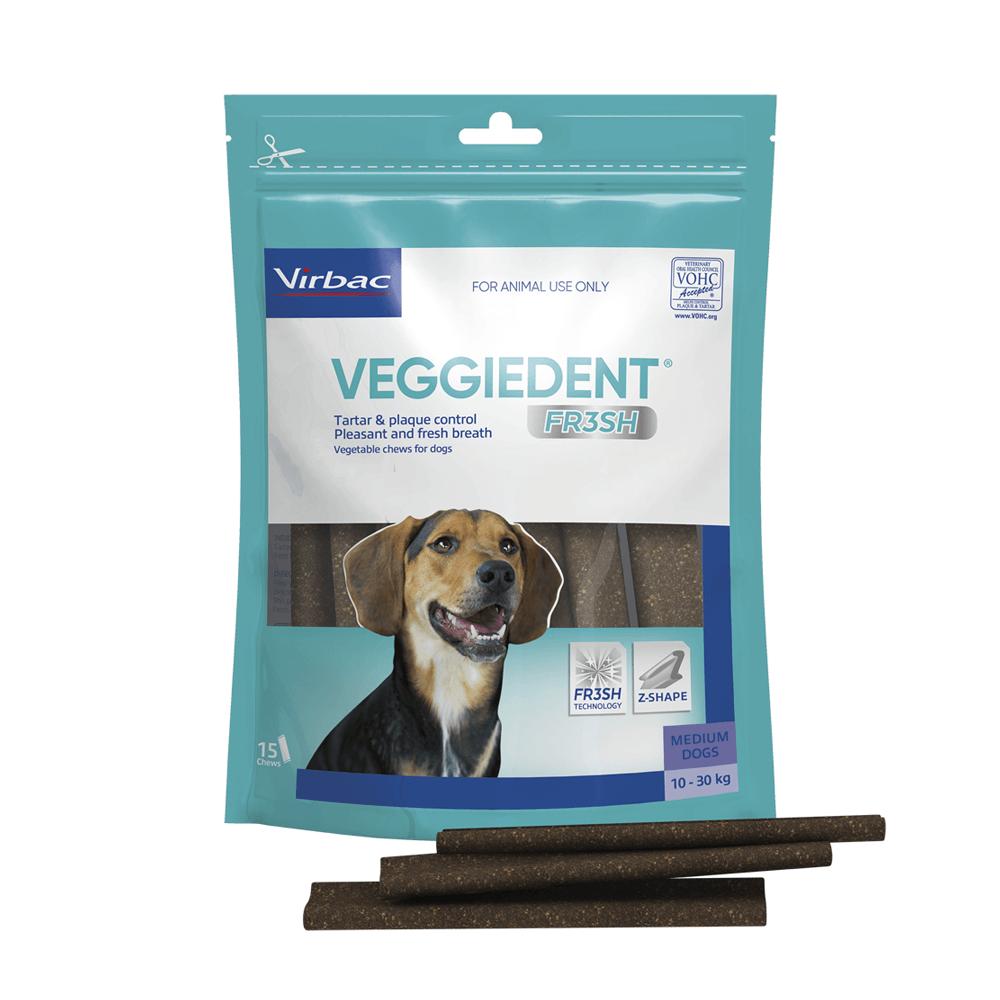 Virbac Veggiedent Fr3Sh Dental Chews For Medium Dogs 15 Chews