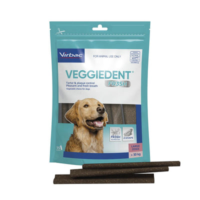 Virbac Veggiedent Fr3Sh Large Dental Treats For Dogs Over 30kg 15 Pack