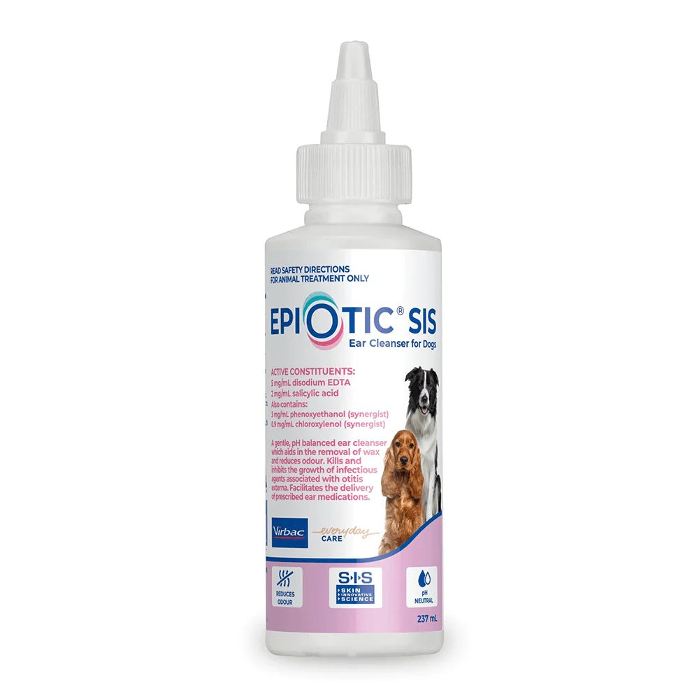 Virbac Epiotic Sis Ear Cleanser For Dogs 237ml - Free Shipping