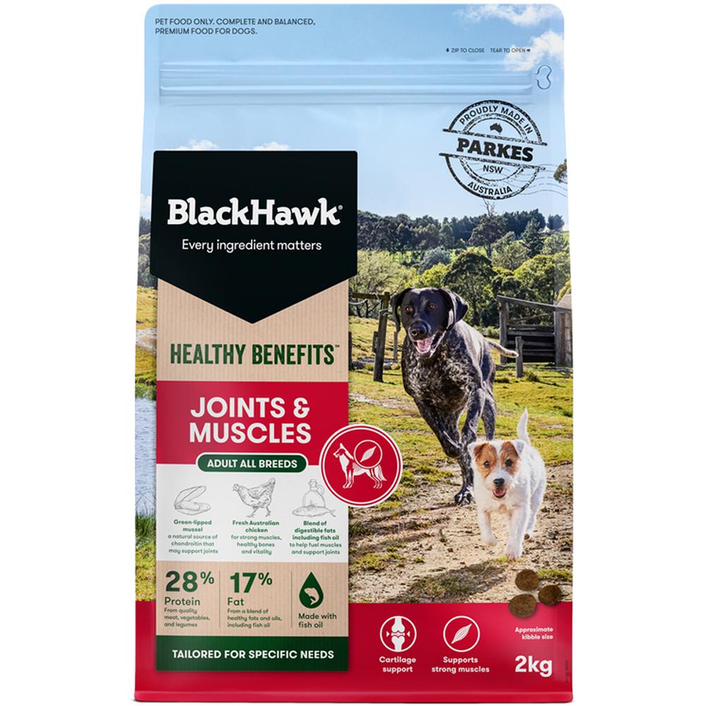 Black Hawk Healthy Benefits Joints Muscles Dry Dog Food 2kg
