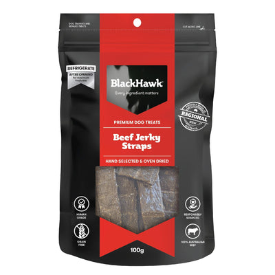 Black Hawk Beef Jerky Strap Treats For Dogs