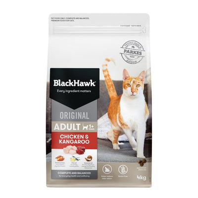 Black Hawk Original Chicken Kangaroo Dry Cat Food 4kg