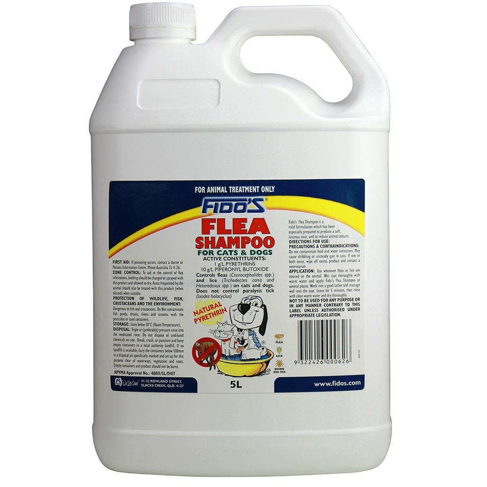 Fido's Flea Shampoo 5L - Free Shipping