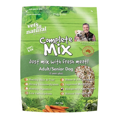 Vets All Natural Complete Mix Adult & Senior Dry Dog Food - 1kg