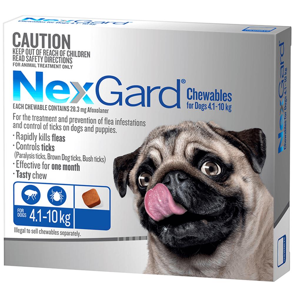 Nexgard Flea & Tick Treatment 4.1-10kg Dog - 3pk