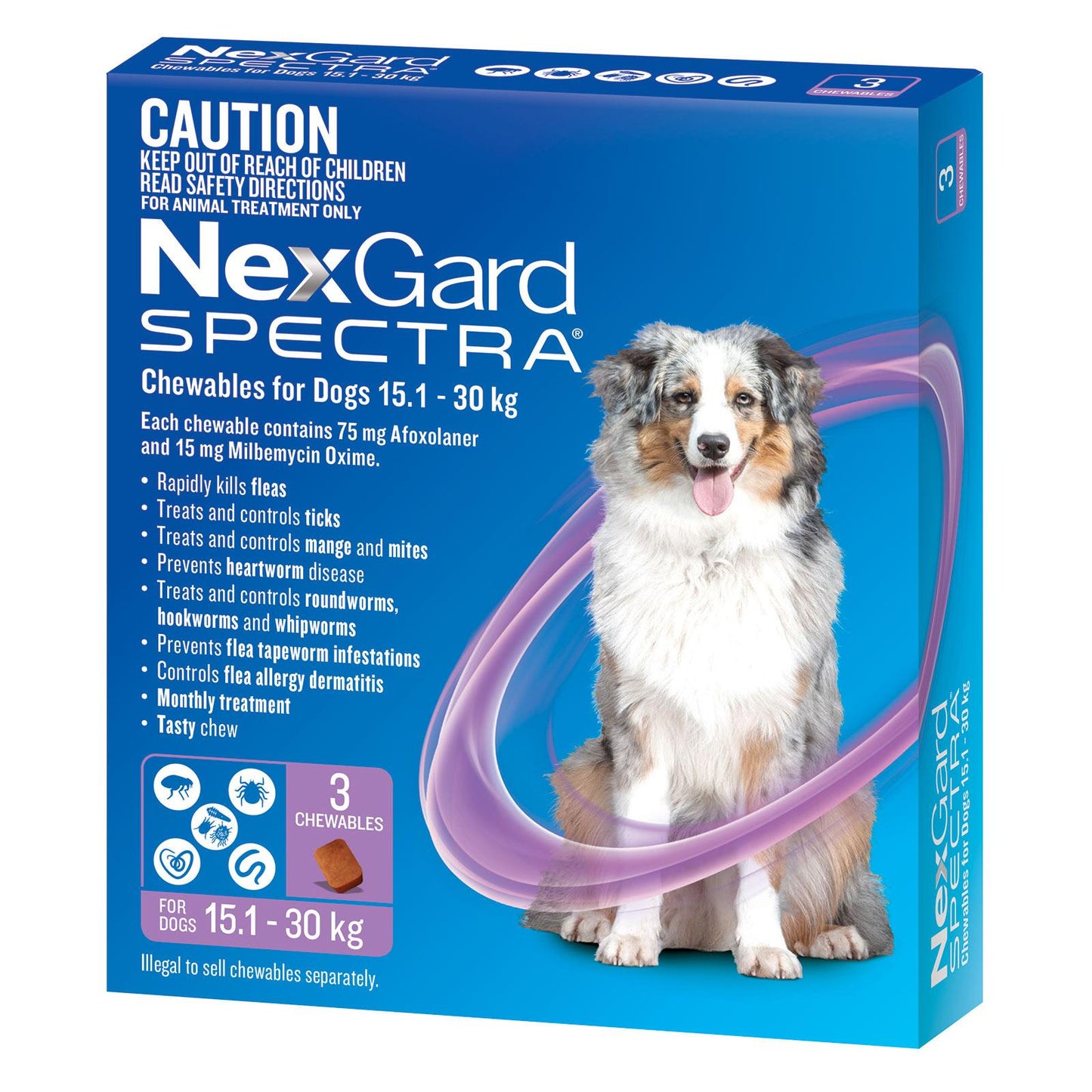 Nexgard Spectra Chews For Large Dogs 15.1-30kg - 3pk
