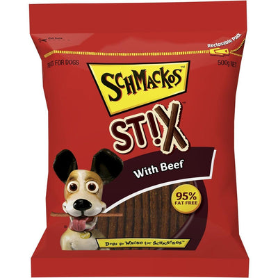 Schmackos Snacks Stix Beef 500g 4pk