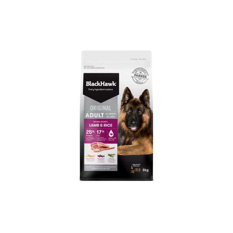 Black Hawk Original Adult Lamb And Rice Dry Dog Food 3kg