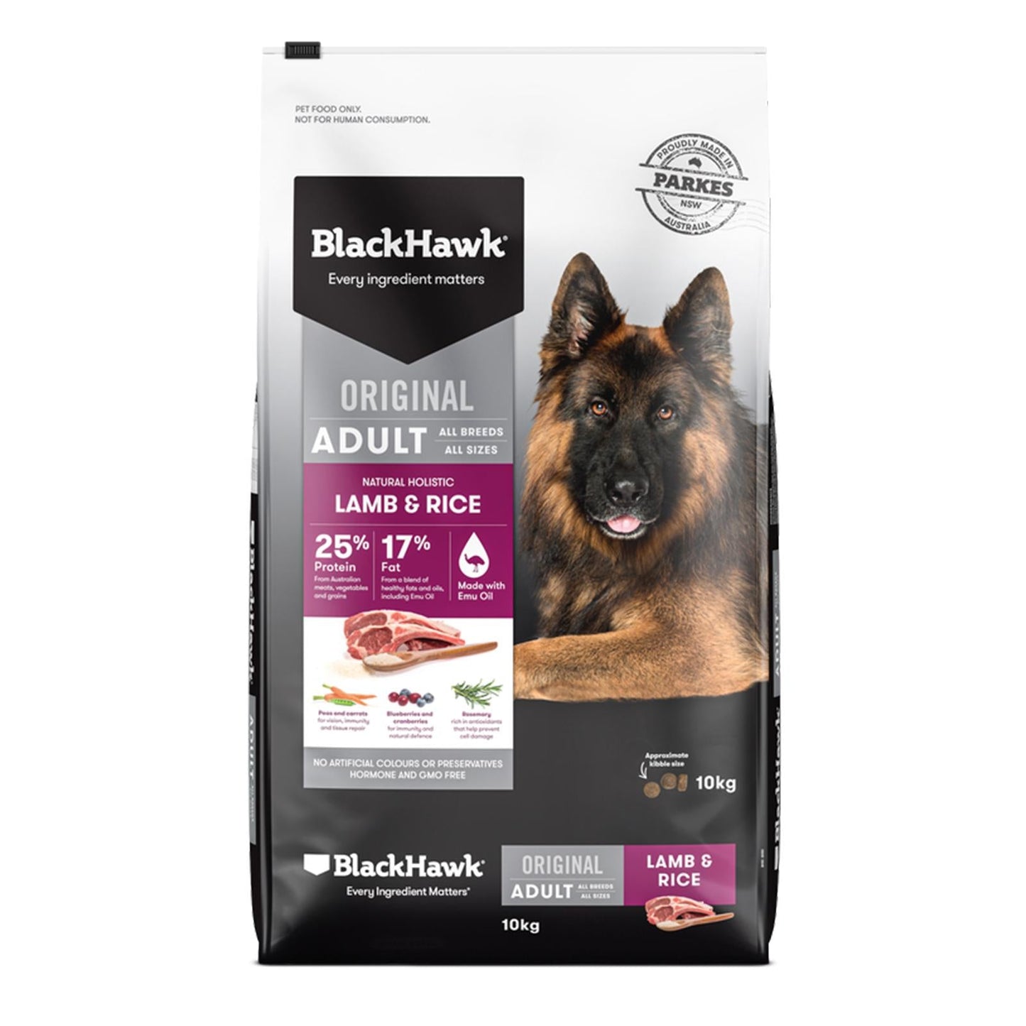 Black Hawk Lamb And Rice Adult Dry Dog Food 10kg