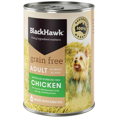 Black Hawk Grain Free Chicken Wet Dog Food 12X400g