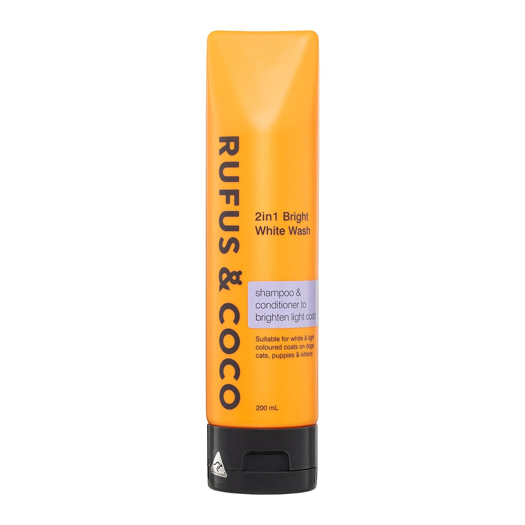 Rufus and Coco Bright White Wash 200ml - Free Shipping