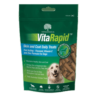 Vetalogica Vitarapid Grain Free Skin And Coat Daily Treats For Dogs