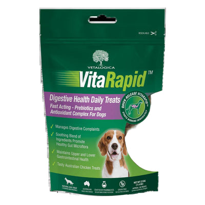Vetalogica Vitarapid Digestive Health Daily Treats For Dogs 210g