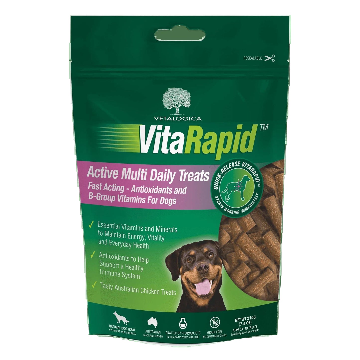 Vetalogica Vitarapid Active Multi Daily Treats For Dogs