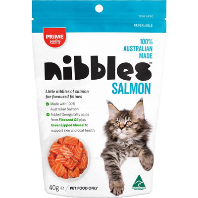 Prime Pantry Nibbles Spt Single Protein Salmon Treats For Cats 40g