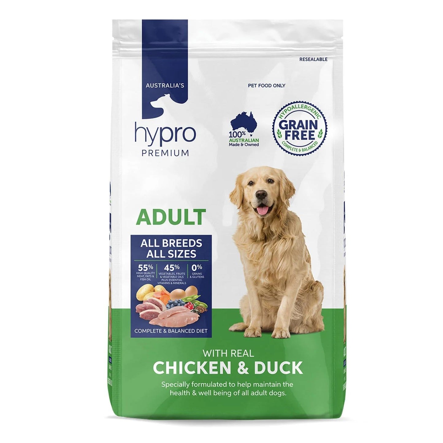 Hypro Premium Grain Free Chicken & Duck Adult Dog Food 20kg