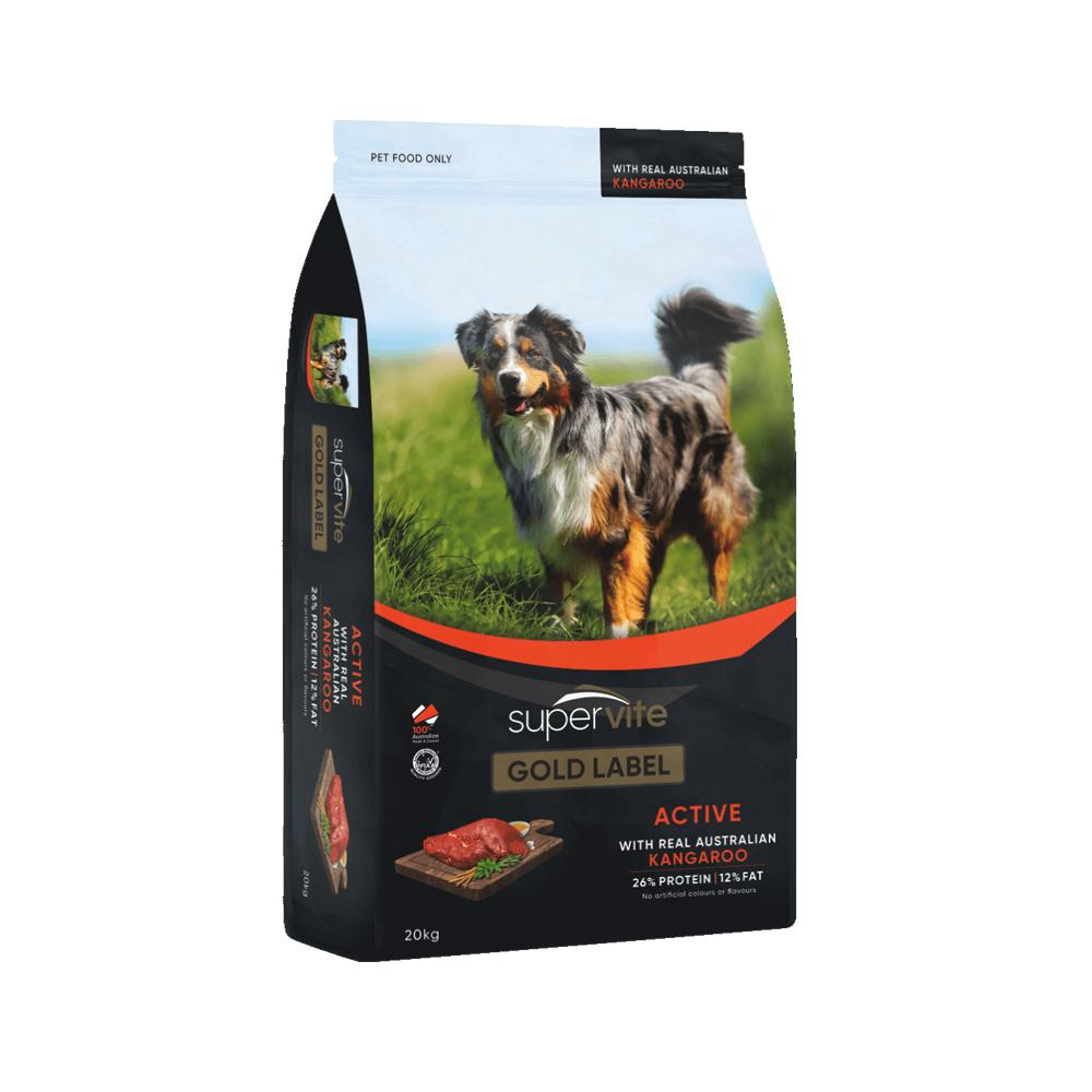 Super Vite Gold Label With Real Australian Kangaroo Dry Dog Food 20kg