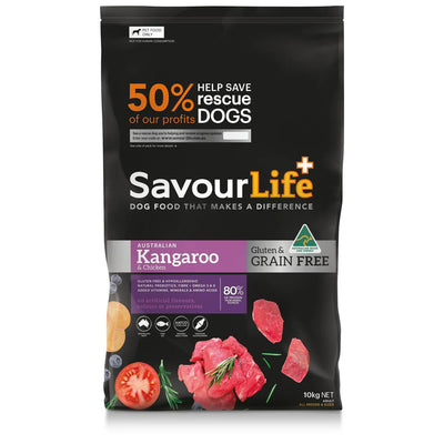Savourlife Grain Free Dry Dog Food Kangaroo And Chicken 10kg