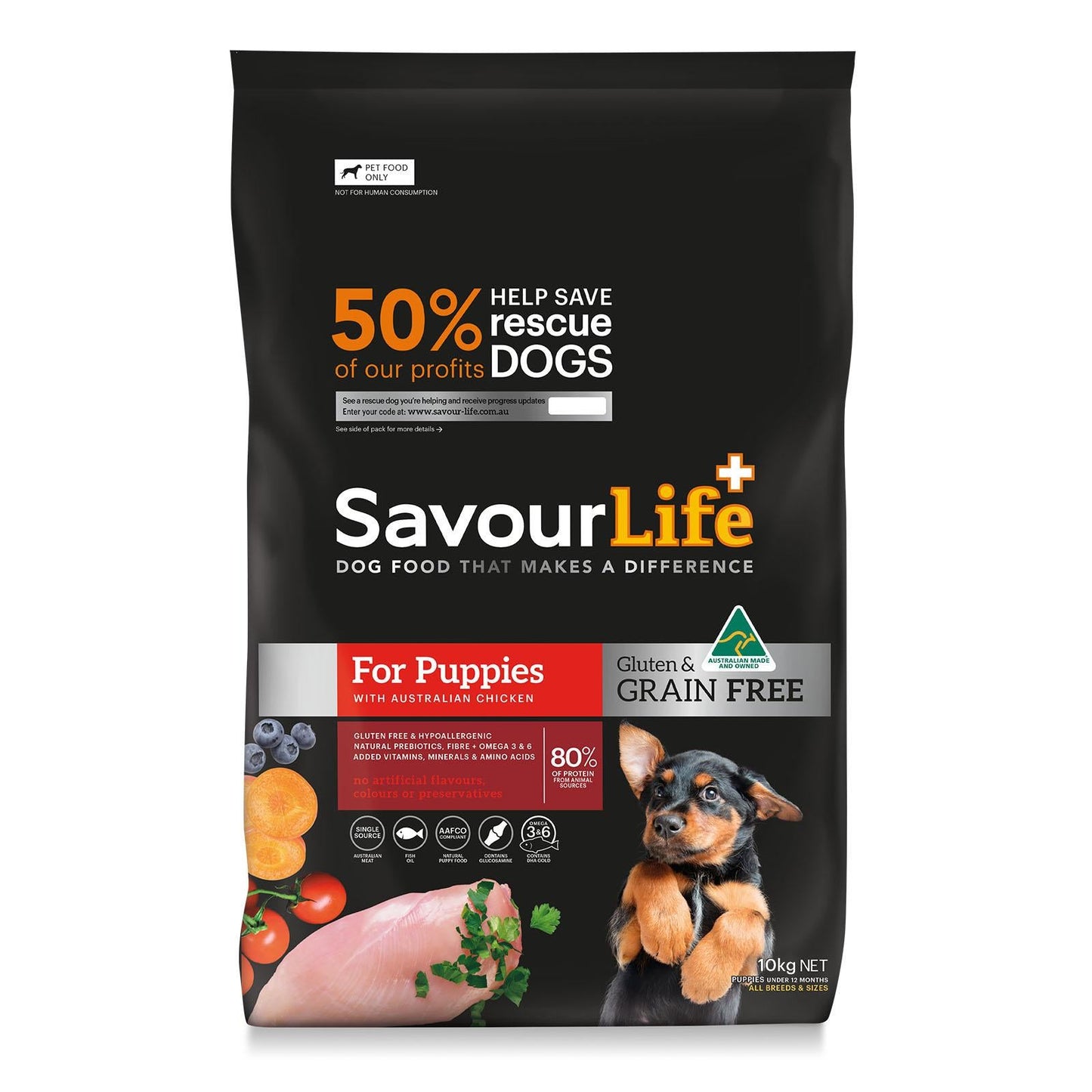 Savourlife Grain Free Dry Puppy Food Chicken 10kg