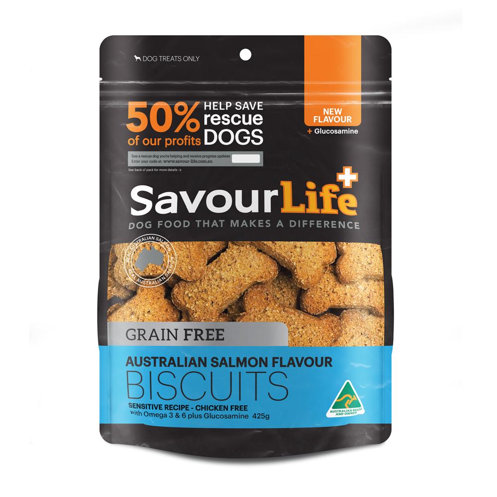 Savourlife Australian Grain Free Salmon Biscuits Dog Treats 425g