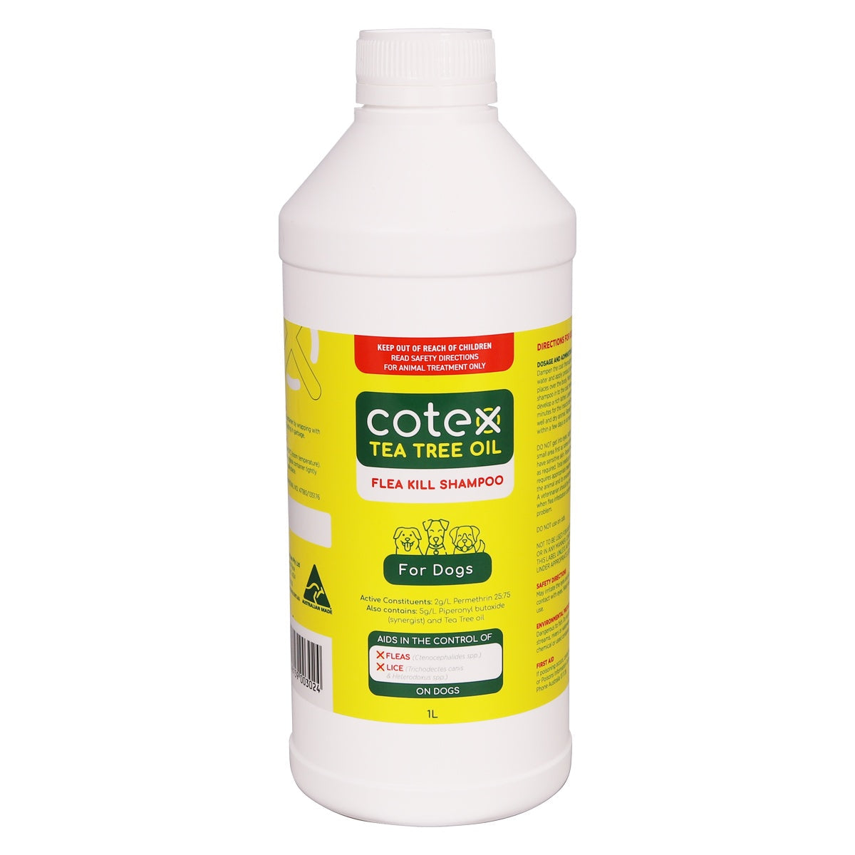 Cotex Tea Tree Oil Flea Kill Shampoo 1L - Free Shipping
