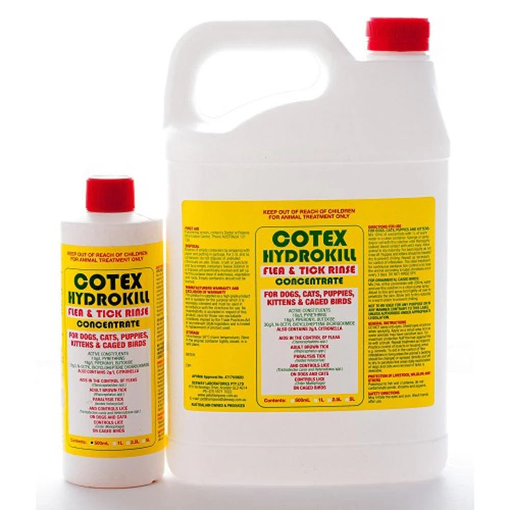 Cotex Hydrokill Flea and Tick Rinse Coentrate 1L - Free Shipping