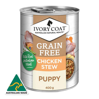 Ivory Coat Grain Free Wet Puppy Food Chicken Stew 12X400g