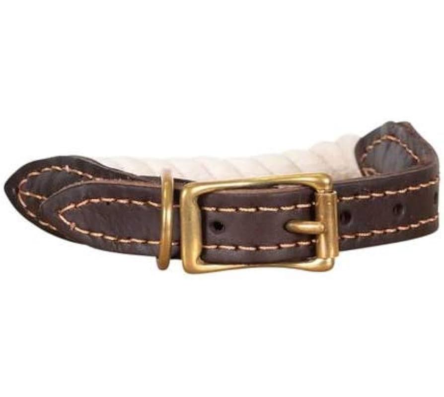 Mog & Bone Leather, Brass & Rope Dog Collar Large