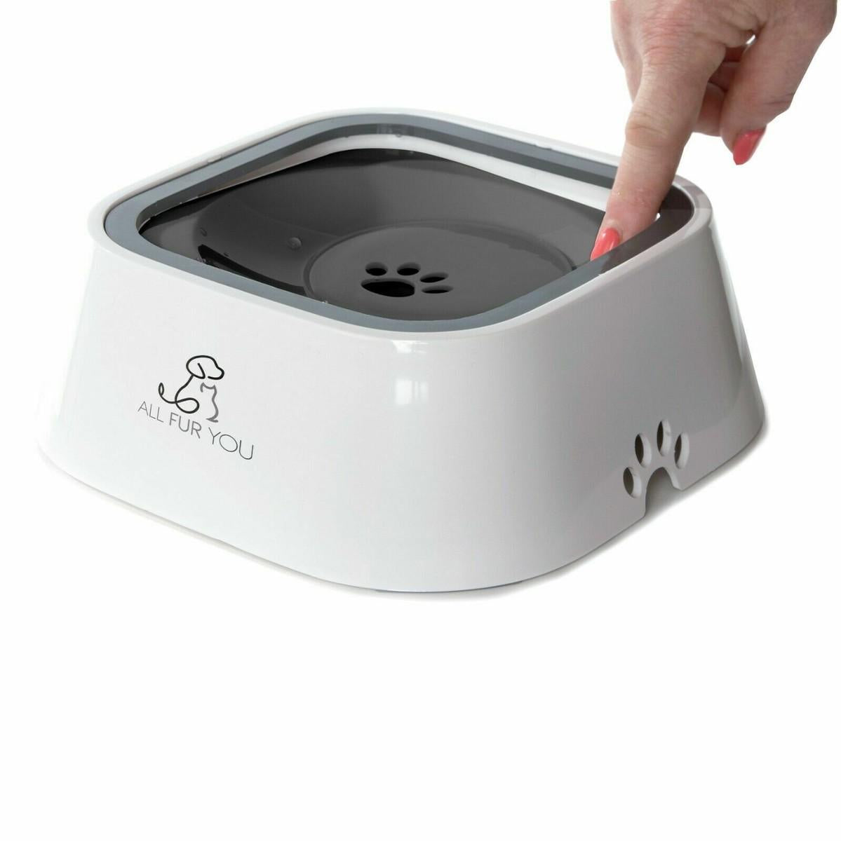 All Fur You Anti-Splash Dog Water Bowl Grey