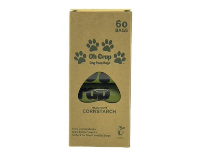 Oh Crap Compostable Dog Poop Bags 60 Pack - Free Shipping