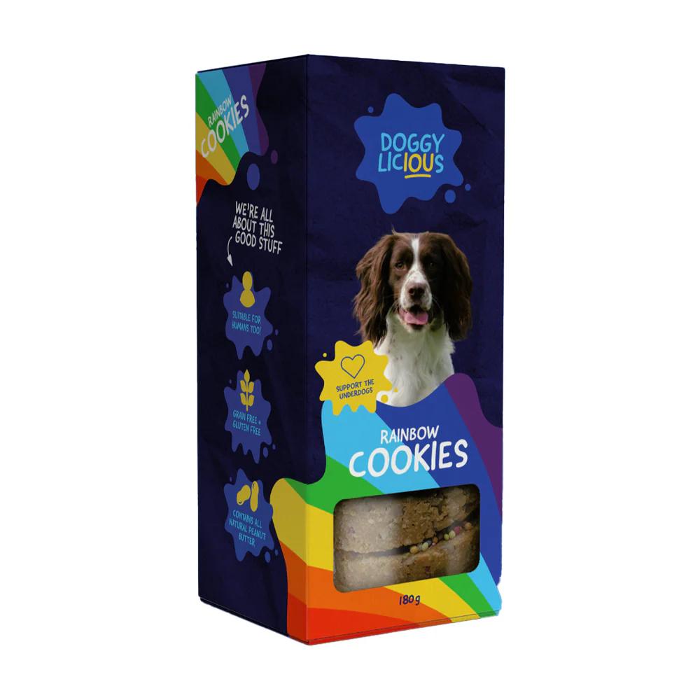 Doggylicious Dog Treat Rainbow Cookies 180g