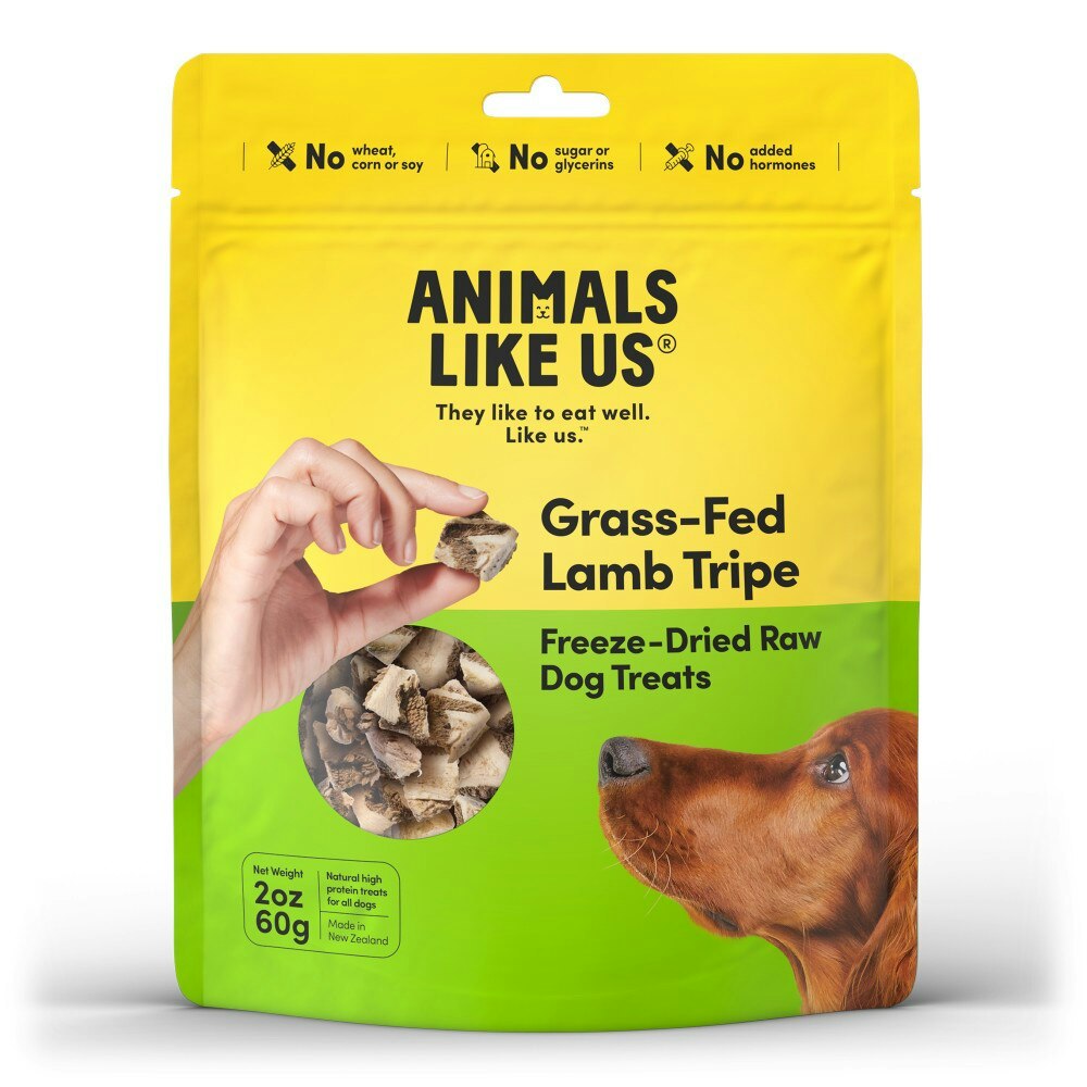 Animals Like Us - Grass-Fed Lamb Tripe Freeze-Dried Raw Dog Treats 60g